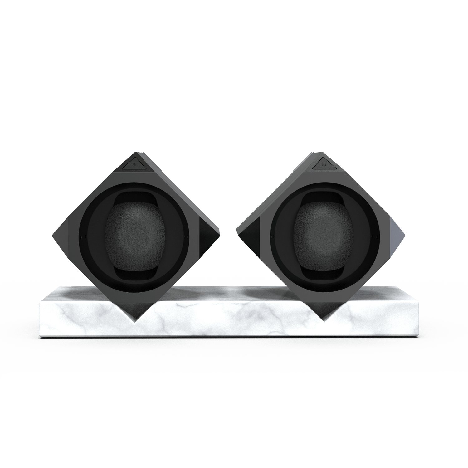 Time Machine watch winder double stand 1 marble black aluminium two timepeace smart app