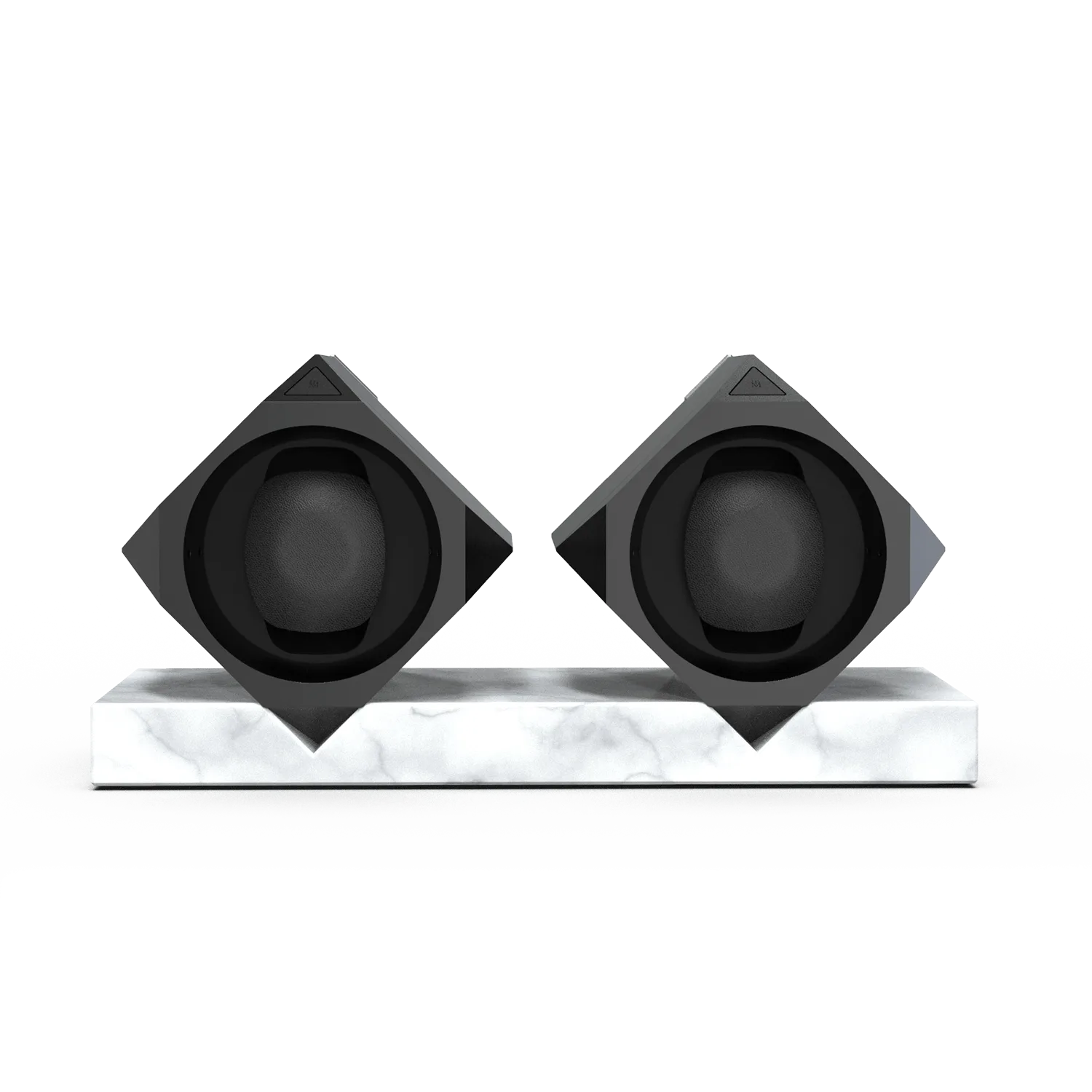 Time Machine watch winder double stand 1 marble black aluminium two timepeace smart app