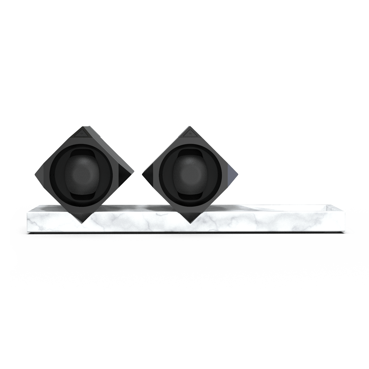 Time Machine watch winder double stand plus 1 marble black aluminium two timepeace smart app
