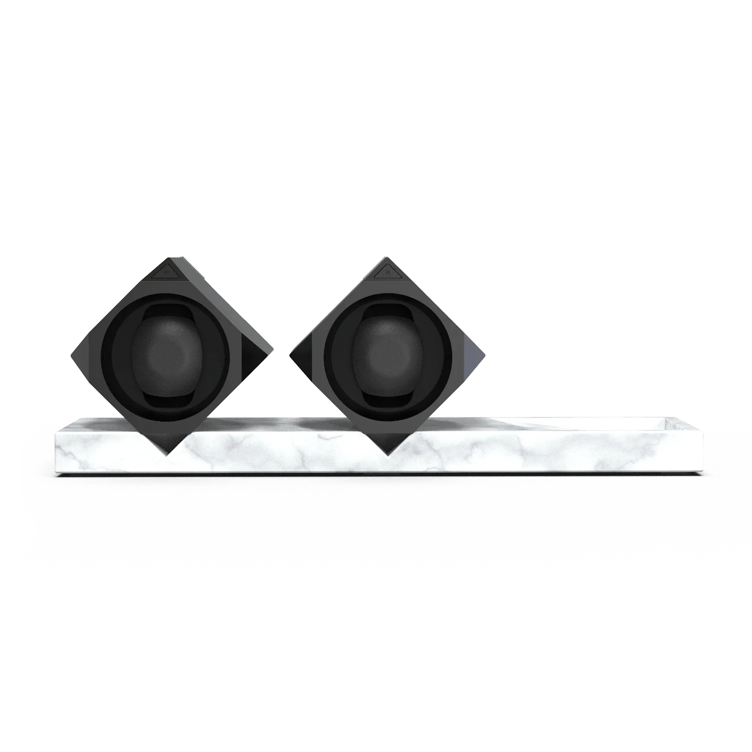 Time Machine watch winder double stand plus 1 marble black aluminium two timepeace smart app