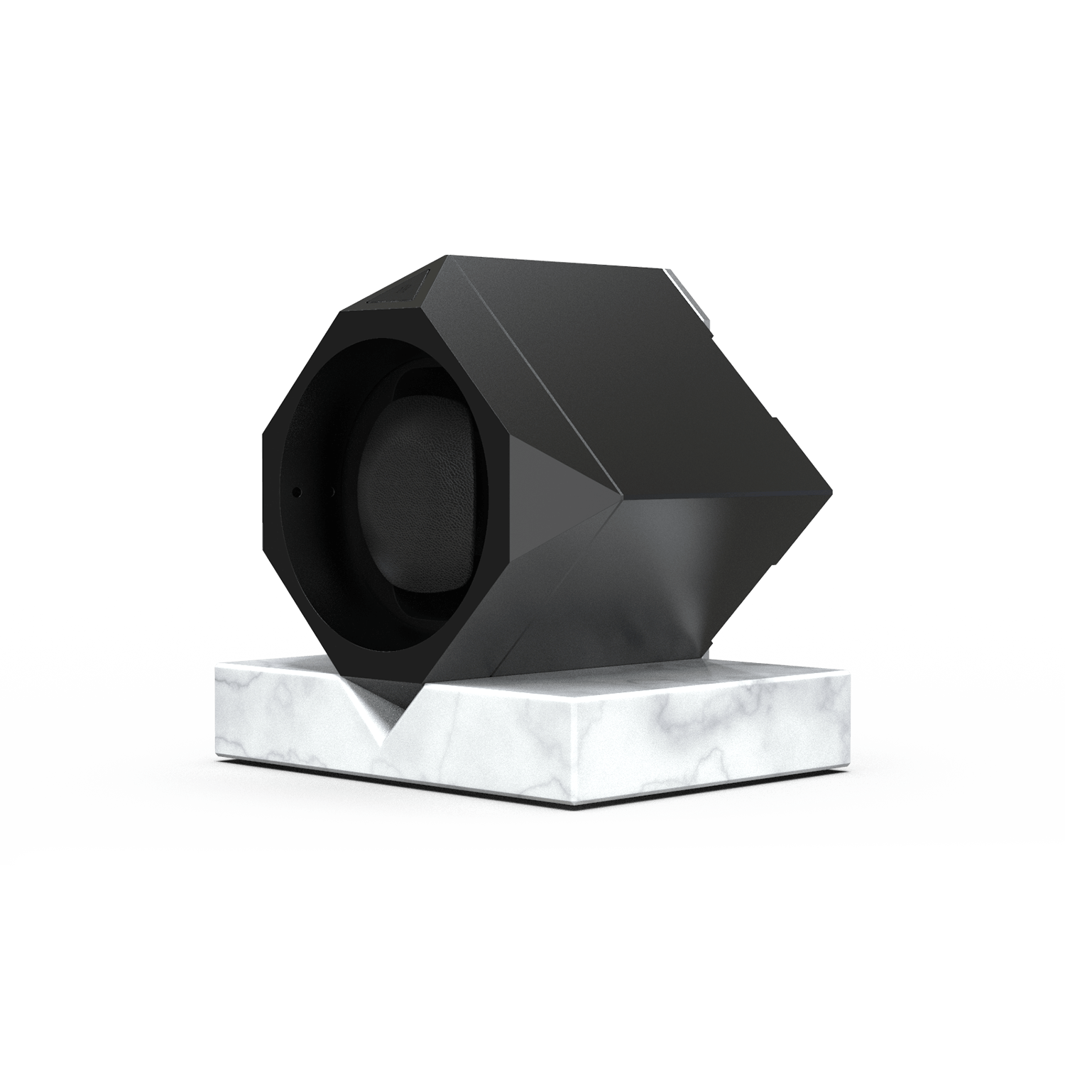 Time Machine watch winder single stand 2 marble black aluminium one timepeace smart app