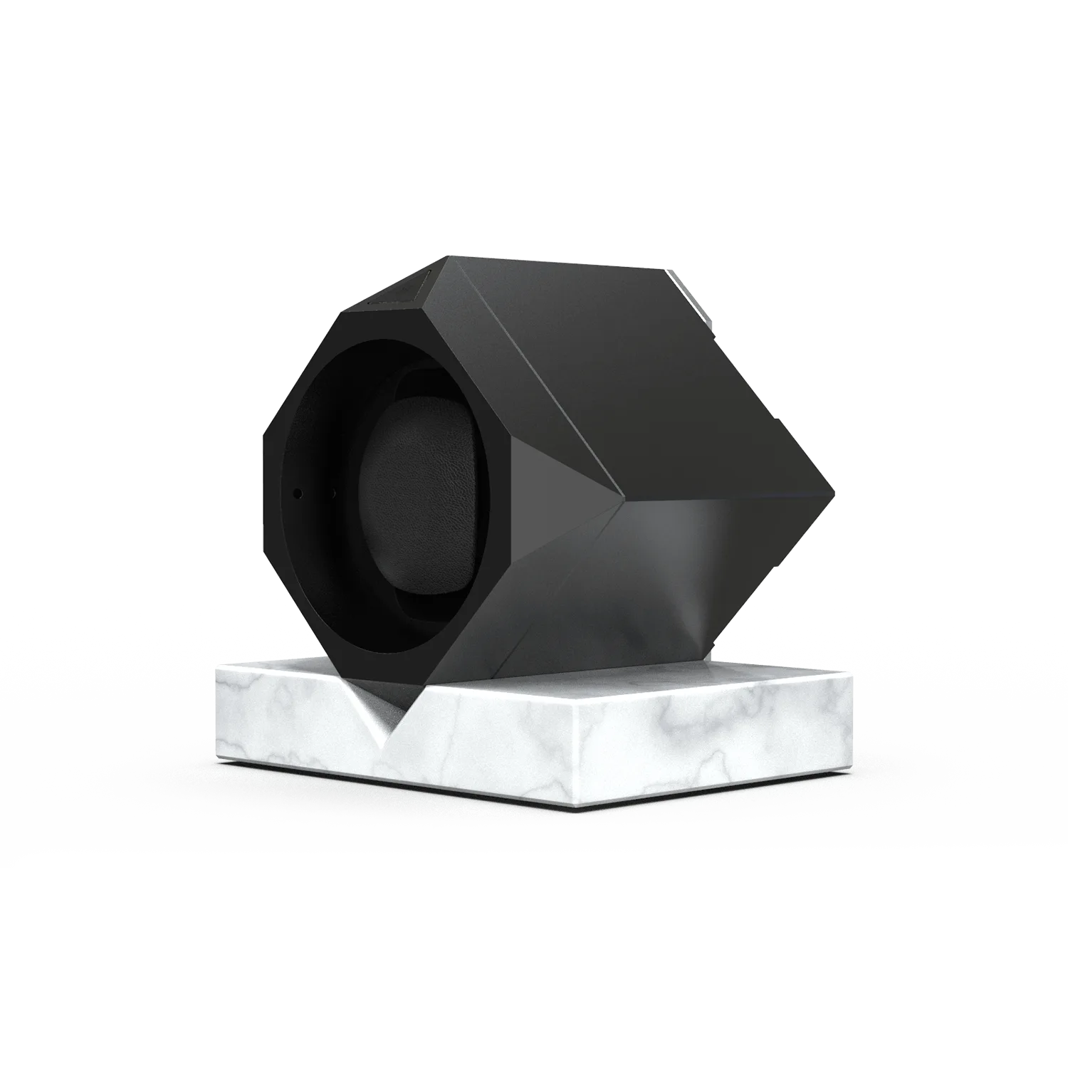 Time Machine watch winder single stand 2 marble black aluminium one timepeace smart app